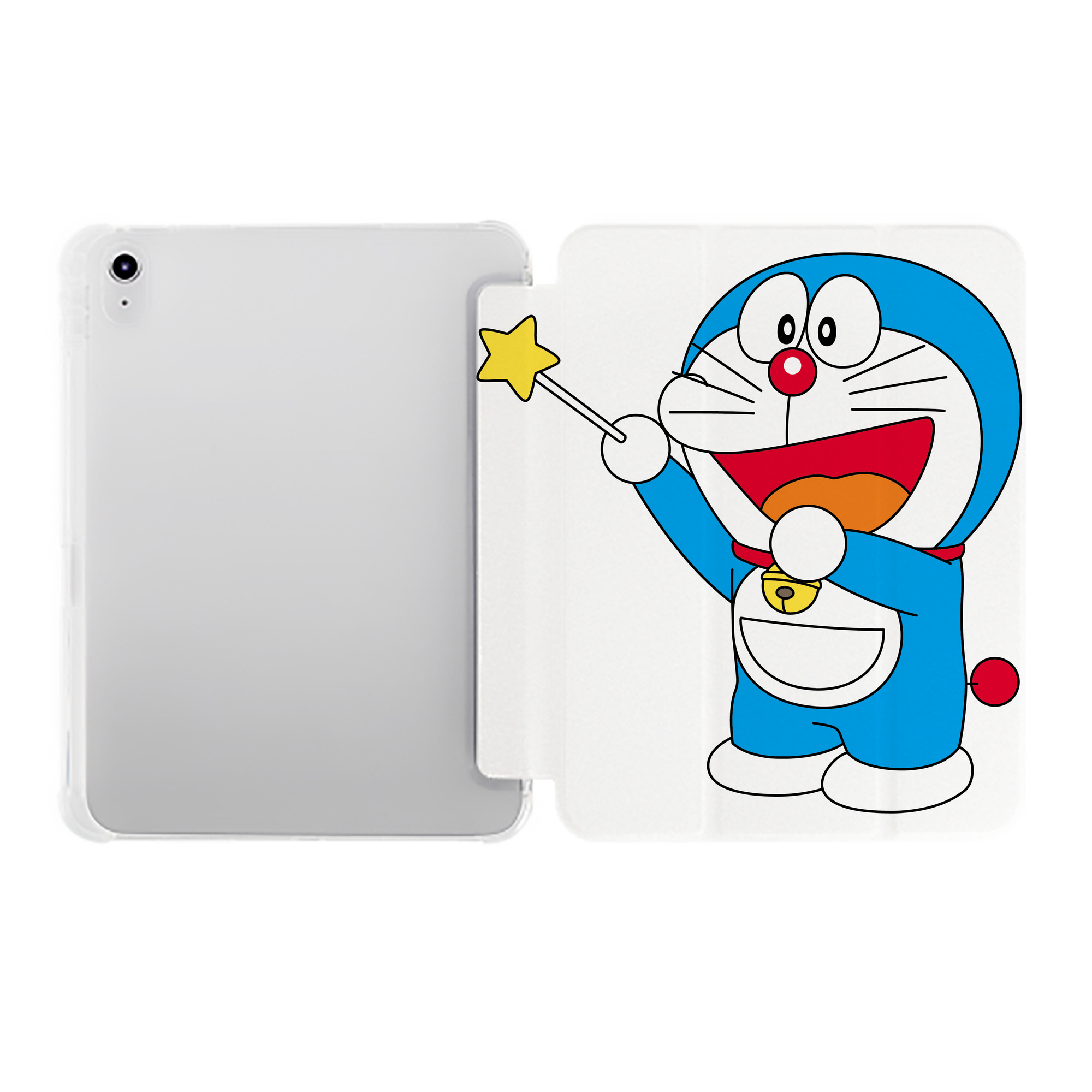 （画像用） ドラえもん Doraemon IPad ケース ペン収納付き 三つ折りスタンド PUレザー×シリコン 対応機種9.5/10.5/10.9インチ